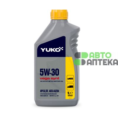 Автомобільна моторна олива YUKO VEGA SYNT 5W-30 1л 4823110402290