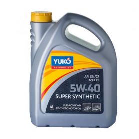 Автомобильное моторное масло YUKO SUPER SYNTHETIC 5W-40 4л 4820070244861